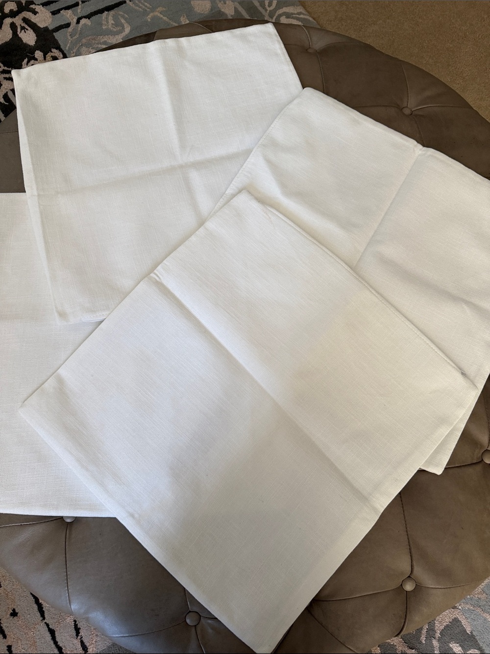 White Accent Pillow Covers - Classic Solid Bedding 20 x 20 set of 4